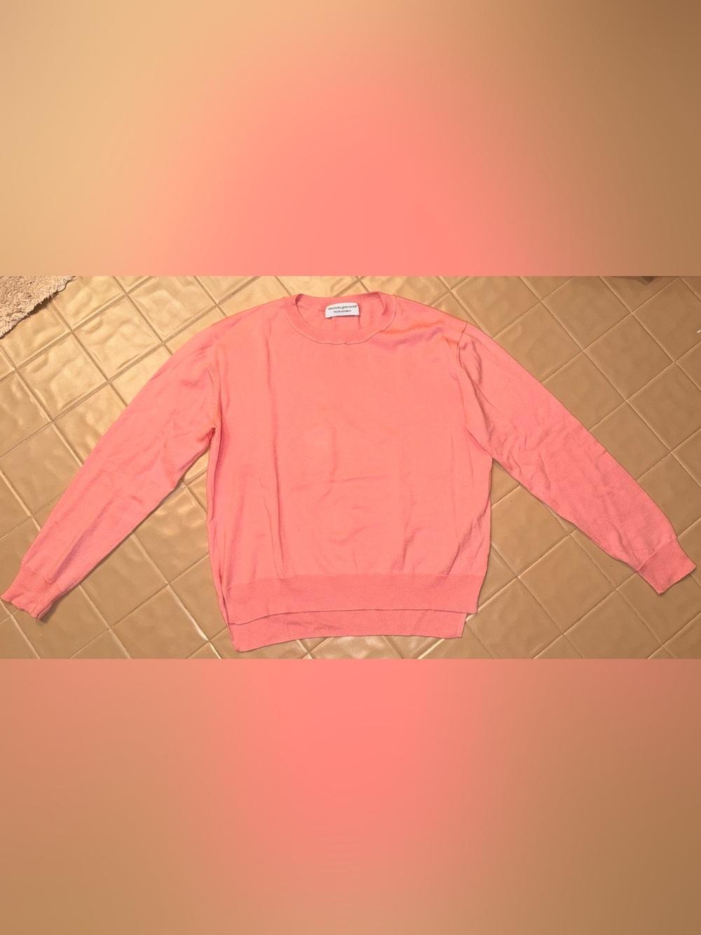 Alexandra Golovanoff 100% Cashmere Pink Crewneck Sweater long sleeve Medium M